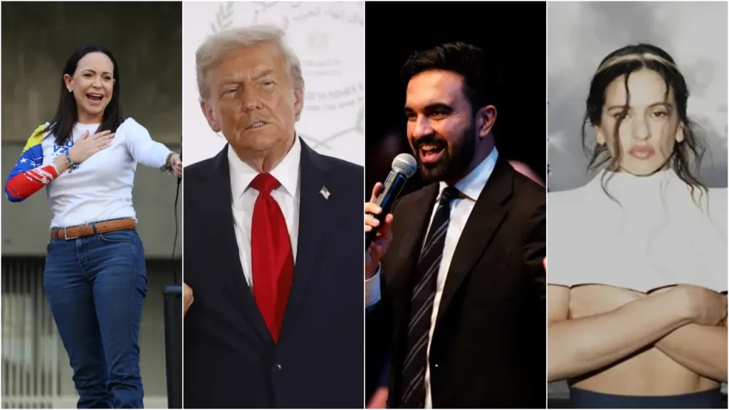 Corina Machado, Mamdani, Trump y Rosalía: los 12 personajes clave del 2025