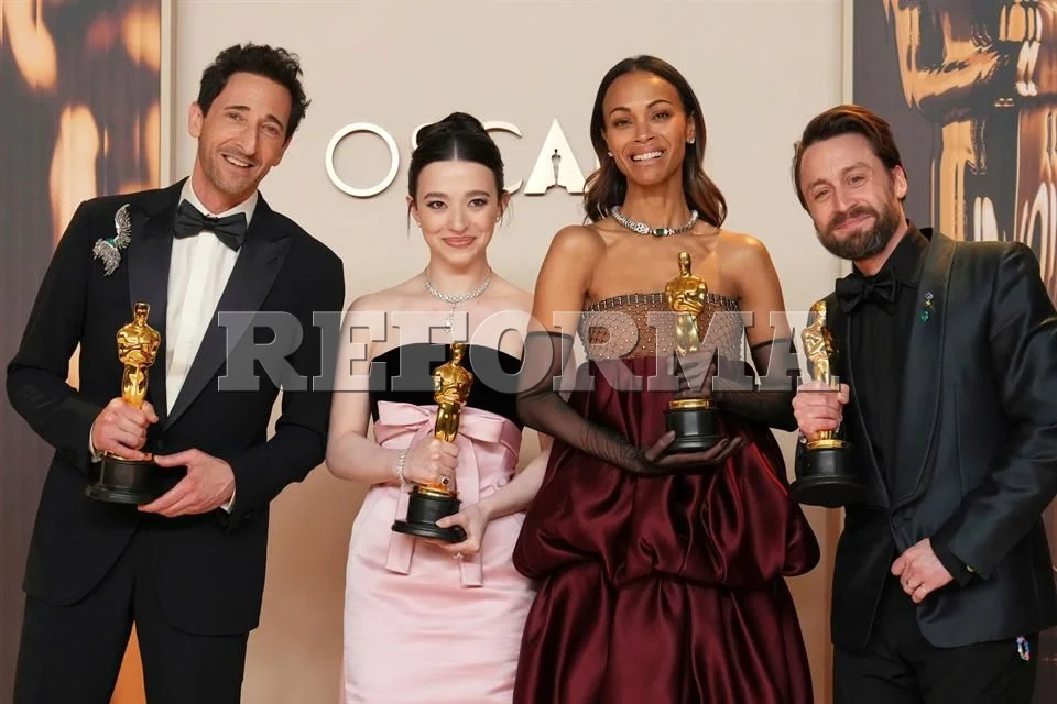 Brody, Culkin y Saldaña encabezarán la ceremonia de los Óscar 2026