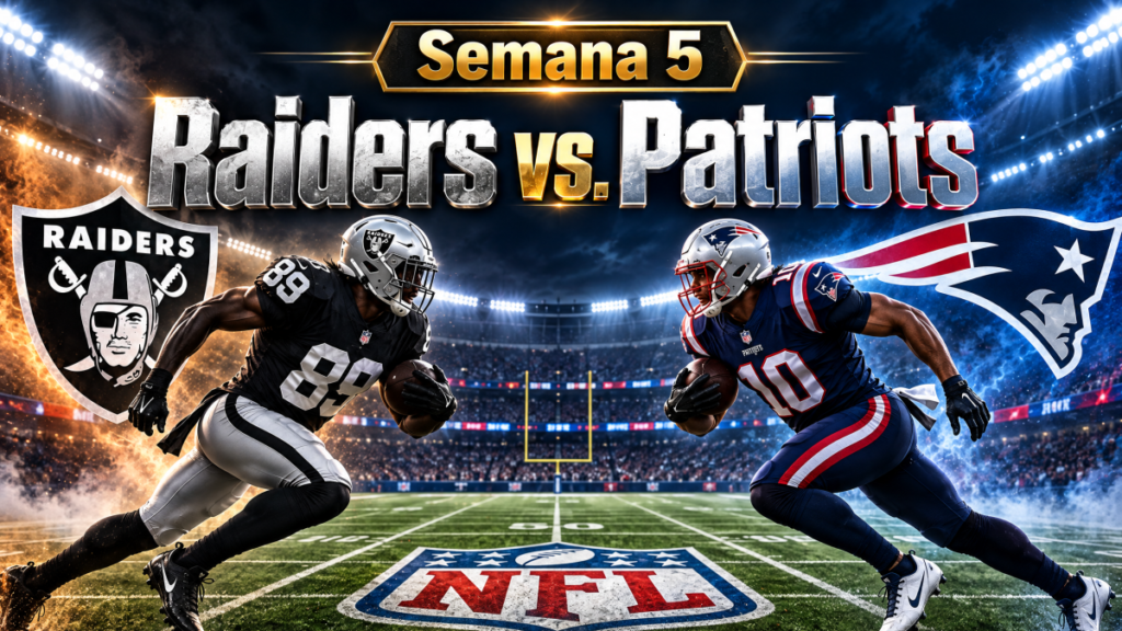 Raiders vs. Patriots: Disfruta del juego EN VIVO y GRATIS, con todos los detalles y resultados al instante