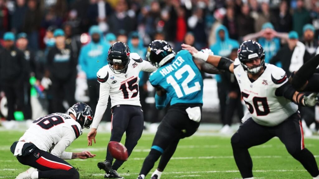 Wembley vive un cierre emocionante en la NFL: Texans superan a Jaguars con un gol de campo en el último segundo